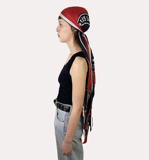 PSG flag upcycled durag